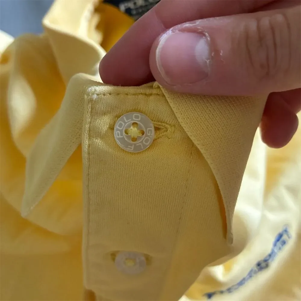 Polo Golf‎ Ralph Lauren Men's M Yellow Polo Shirt Firestone  country club Logo